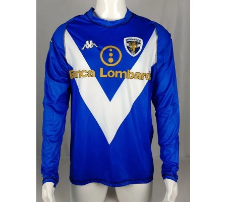 Brescia 03/04 Home Blue Long Sleeve Soccer Jersey